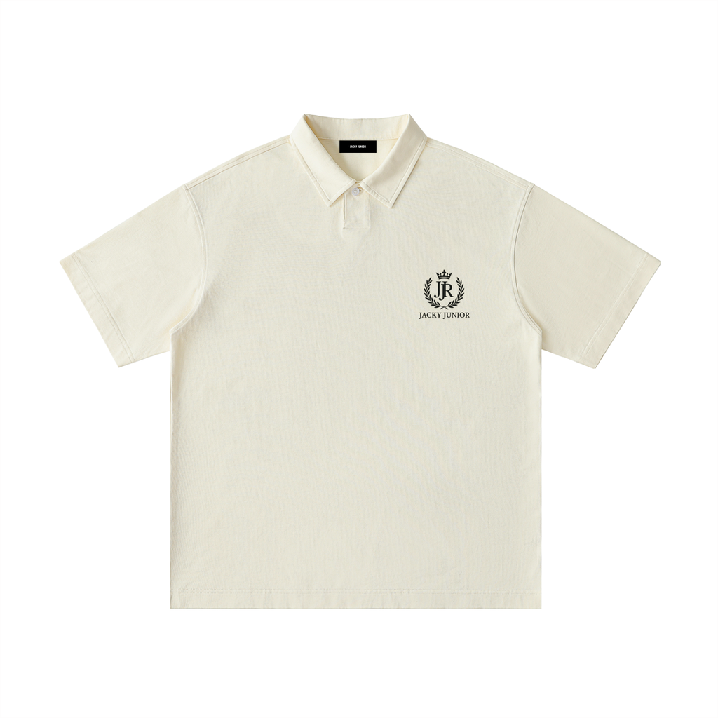 Loose Cotton Short-Sleeve Polo Shirt