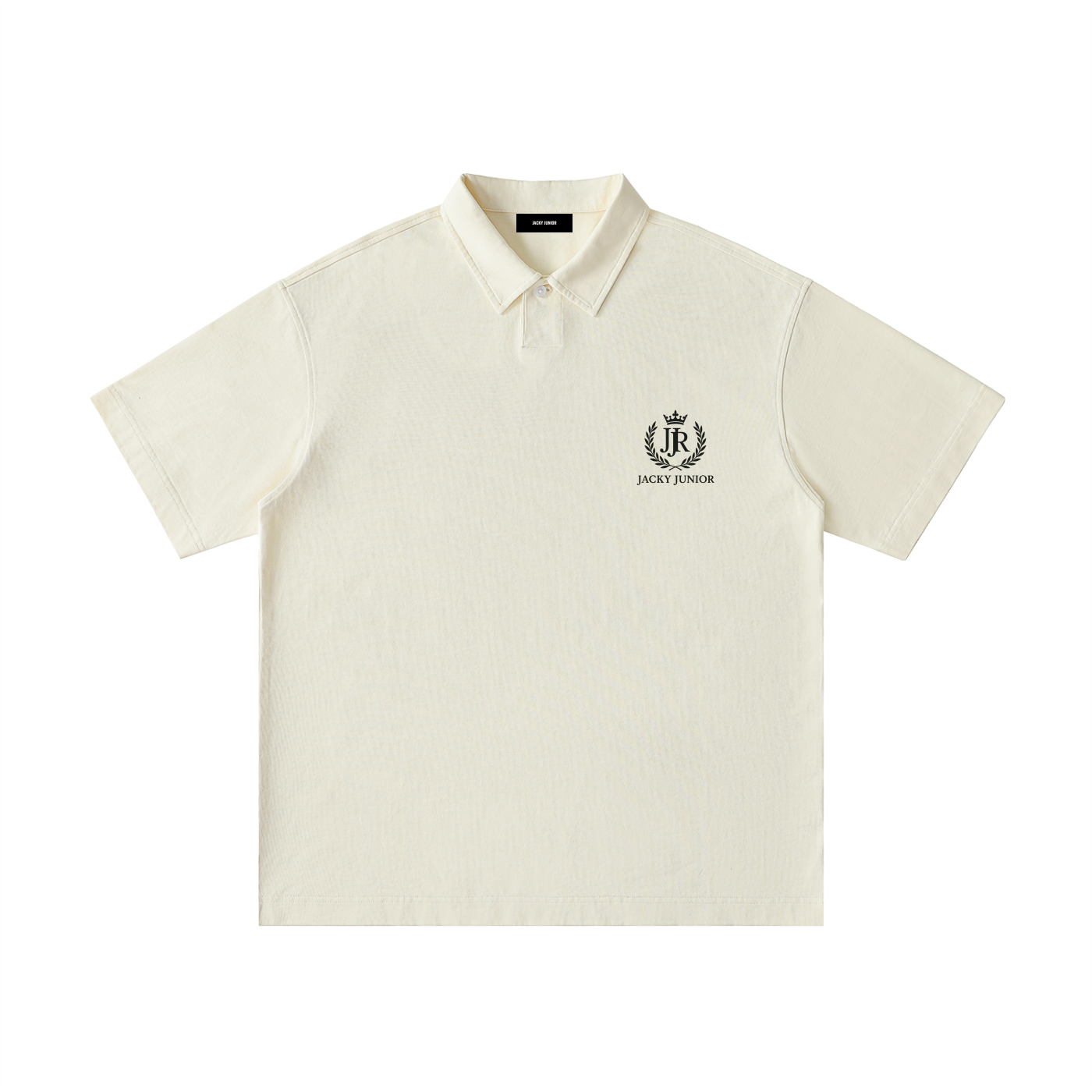 Loose Cotton Short-Sleeve Polo Shirt